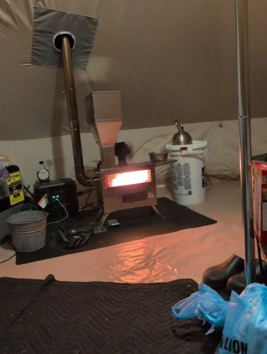 GREEN STOVE Hori 5 All-in-One Portable Pellet & Wood Burning Camping Tent Stove photo review